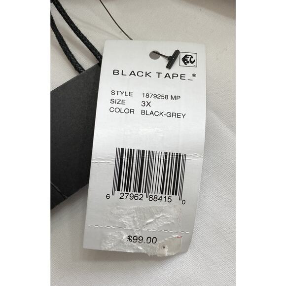 BLACK TAPE Blazer Women's 3X Grey Stripes Double Breasted Lined Long Sleeve - Picture 8 of 8